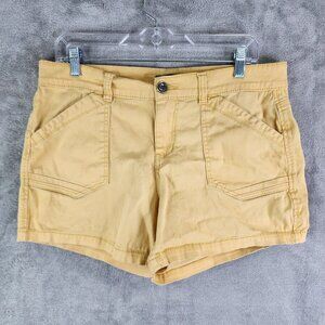 Womens Yellow Supplies Shorts Pockets Mid Rise Size 12